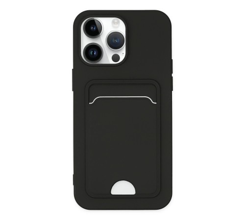 iPhone 14 Pro Kılıf Kelvin Kartvizitli Silikon - Siyah iPhone 14 Pro Kılıf Kelvin Kartvizitli Silikon - Siyah
