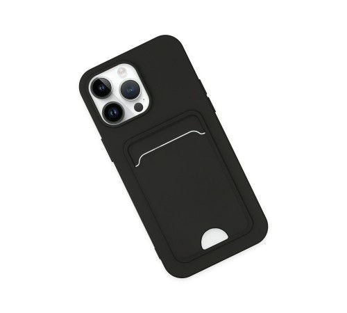 iPhone 14 Pro Kılıf Kelvin Kartvizitli Silikon - Siyah iPhone 14 Pro Kılıf Kelvin Kartvizitli Silikon - Siyah