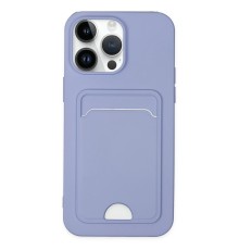iPhone 14 Pro Kılıf Kelvin Kartvizitli Silikon - Lila