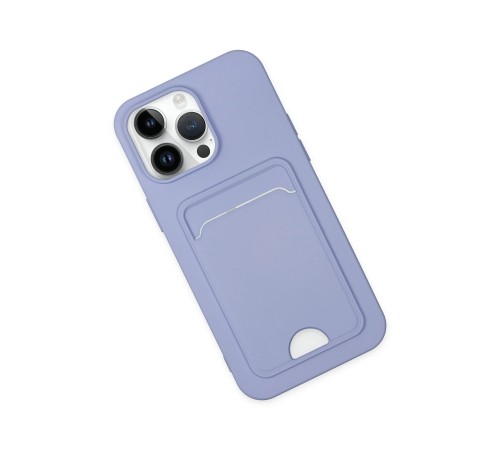 iPhone 14 Pro Kılıf Kelvin Kartvizitli Silikon - Lila iPhone 14 Pro Kılıf Kelvin Kartvizitli Silikon - Lila