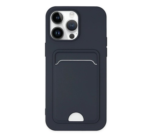 iPhone 14 Pro Kılıf Kelvin Kartvizitli Silikon - Lacivert iPhone 14 Pro Kılıf Kelvin Kartvizitli Silikon - Lacivert