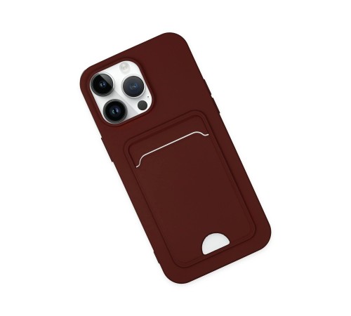 iPhone 14 Pro Kılıf Kelvin Kartvizitli Silikon - Bordo iPhone 14 Pro Kılıf Kelvin Kartvizitli Silikon - Bordo