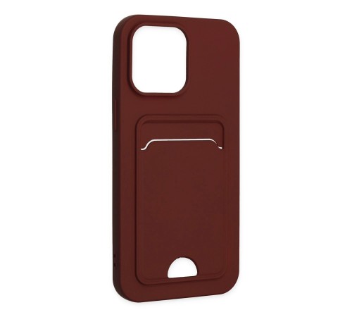 iPhone 14 Pro Kılıf Kelvin Kartvizitli Silikon - Bordo iPhone 14 Pro Kılıf Kelvin Kartvizitli Silikon - Bordo
