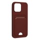 iPhone 14 Pro Kılıf Kelvin Kartvizitli Silikon - Bordo