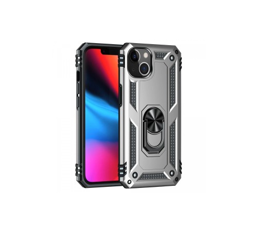 iPhone 14 Kılıf Sofya Yüzüklü Silikon Kapak - Gümüş iPhone 14 Kılıf Sofya Yüzüklü Silikon Kapak - Gümüş