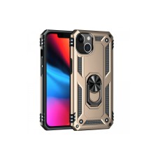 iPhone 14 Kılıf Sofya Yüzüklü Silikon Kapak - Gold