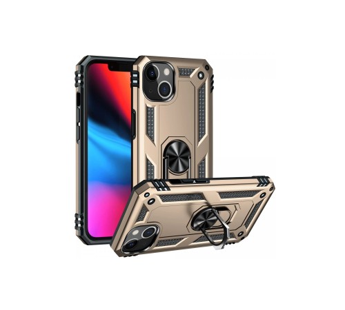iPhone 14 Kılıf Sofya Yüzüklü Silikon Kapak - Gold iPhone 14 Kılıf Sofya Yüzüklü Silikon Kapak - Gold