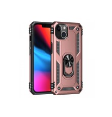 iPhone 14 Kılıf Sofya Yüzüklü Silikon Kapak - Rose