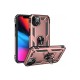 iPhone 14 Kılıf Sofya Yüzüklü Silikon Kapak - Rose