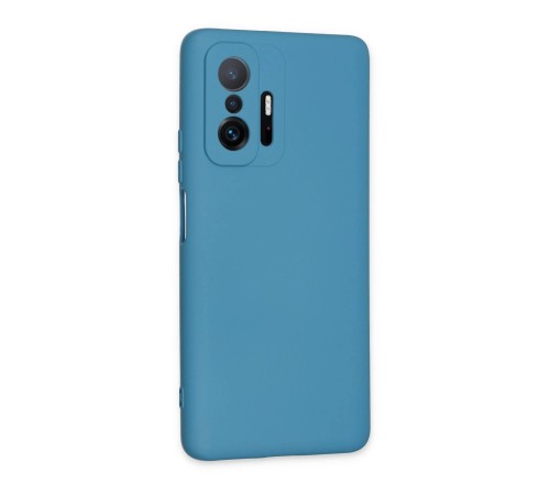 Xiaomi Mi 11T Pro Kılıf Nano içi Kadife Silikon - Mavi Xiaomi Mi 11T Pro Kılıf Nano içi Kadife Silikon - Mavi