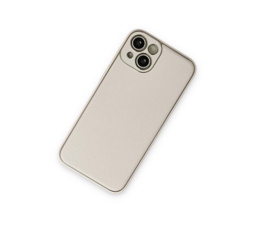 iPhone 14 Kılıf Coco Deri Silikon Kapak - Beyaz iPhone 14 Kılıf Coco Deri Silikon Kapak - Beyaz
