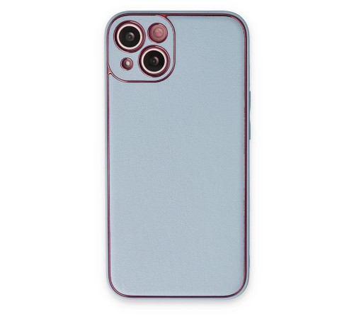 iPhone 14 Plus Kılıf Coco Deri Silikon Kapak - Sky Blue iPhone 14 Plus Kılıf Coco Deri Silikon Kapak - Sky Blue