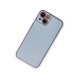 iPhone 14 Plus Kılıf Coco Deri Silikon Kapak - Sky Blue