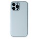 iPhone 14 Pro Kılıf Coco Deri Silikon Kapak - Sky Blue