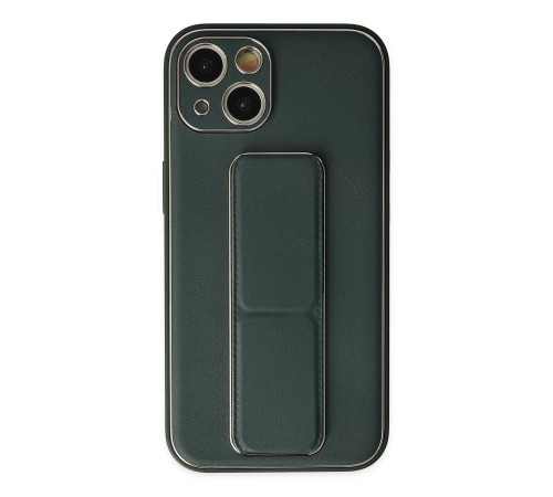 iPhone 14 Plus Kılıf Coco Deri Standlı Kapak - Yeşil iPhone 14 Plus Kılıf Coco Deri Standlı Kapak - Yeşil