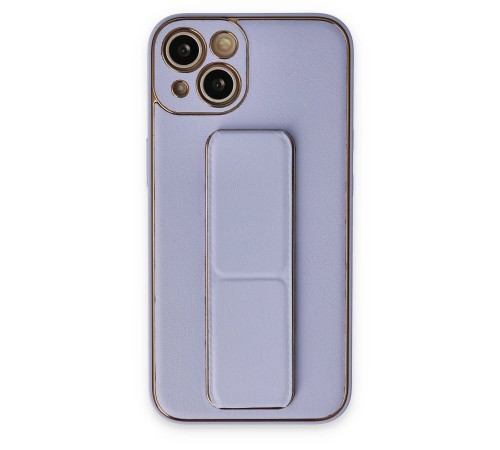 iPhone 14 Plus Kılıf Coco Deri Standlı Kapak - Lila iPhone 14 Plus Kılıf Coco Deri Standlı Kapak - Lila