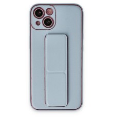 iPhone 14 Plus Kılıf Coco Deri Standlı Kapak - Sky Blue