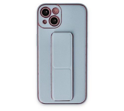 iPhone 14 Plus Kılıf Coco Deri Standlı Kapak - Sky Blue iPhone 14 Plus Kılıf Coco Deri Standlı Kapak - Sky Blue