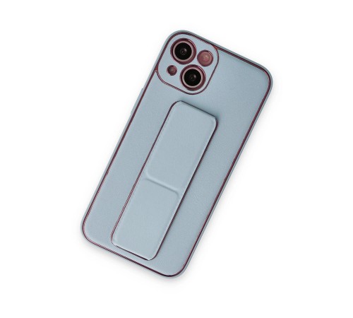 iPhone 14 Plus Kılıf Coco Deri Standlı Kapak - Sky Blue iPhone 14 Plus Kılıf Coco Deri Standlı Kapak - Sky Blue