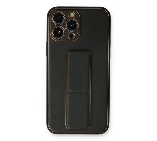 iPhone 14 Pro Kılıf Coco Deri Standlı Kapak - Siyah iPhone 14 Pro Kılıf Coco Deri Standlı Kapak - Siyah