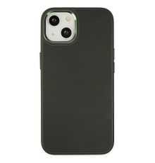 iPhone 14 Plus Kılıf Asya Deri Silikon - Koyu Yeşil