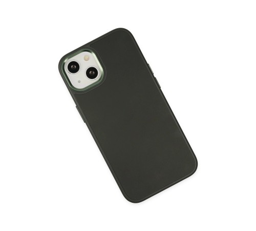 iPhone 14 Plus Kılıf Asya Deri Silikon - Koyu Yeşil iPhone 14 Plus Kılıf Asya Deri Silikon - Koyu Yeşil