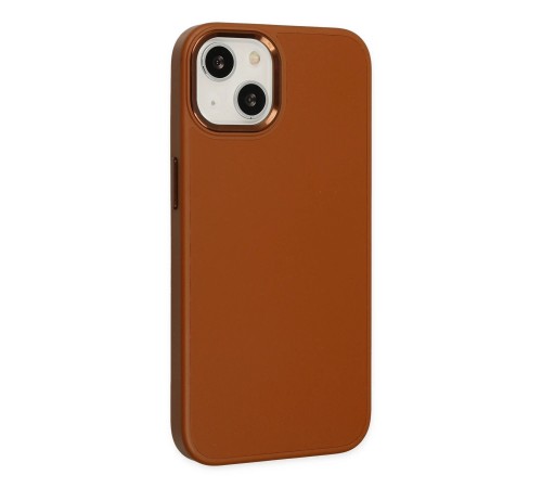 iPhone 14 Plus Kılıf Asya Deri Silikon - Kahverengi