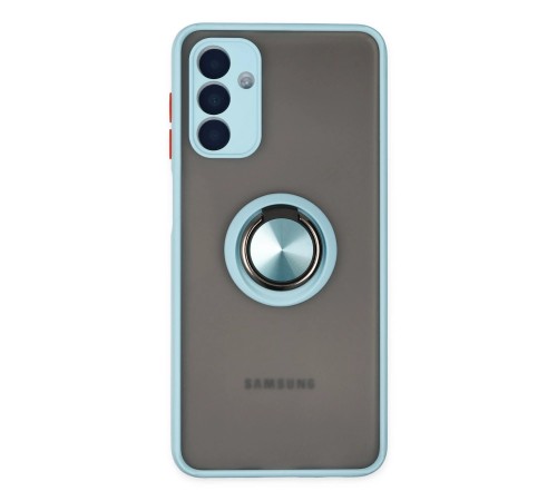 Samsung Galaxy A04S Kılıf Montreal Yüzüklü Silikon Kapak - Buz Mavi Samsung Galaxy A04S Kılıf Montreal Yüzüklü Silikon Kapak - Buz Mavi