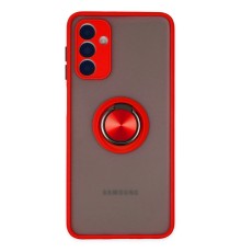 Samsung Galaxy A04S Kılıf Montreal Yüzüklü Silikon Kapak - Kırmızı