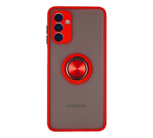 Samsung Galaxy A04S Kılıf Montreal Yüzüklü Silikon Kapak - Kırmızı Samsung Galaxy A04S Kılıf Montreal Yüzüklü Silikon Kapak - Kırmızı