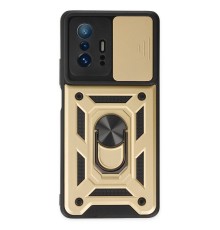 Xiaomi Mi 11T Pro Kılıf Pars Lens Yüzüklü Silikon - Gold