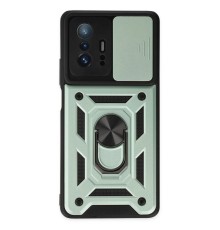 Xiaomi Mi 11T Pro Kılıf Pars Lens Yüzüklü Silikon - Yeşil