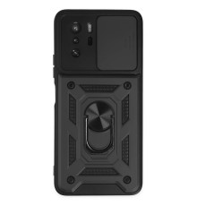 Xiaomi Poco X3 GT Kılıf Pars Lens Yüzüklü Silikon - Siyah