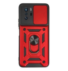 Xiaomi Poco X3 GT Kılıf Pars Lens Yüzüklü Silikon - Kırmızı