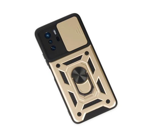 Xiaomi Poco X3 GT Kılıf Pars Lens Yüzüklü Silikon - Gold