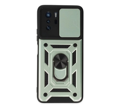 Xiaomi Poco X3 GT Kılıf Pars Lens Yüzüklü Silikon - Yeşil