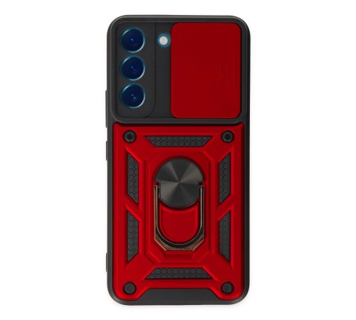 Samsung Galaxy S22 Kılıf Pars Lens Yüzüklü Silikon - Kırmızı Samsung Galaxy S22 Kılıf Pars Lens Yüzüklü Silikon - Kırmızı