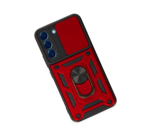 Samsung Galaxy S22 Kılıf Pars Lens Yüzüklü Silikon - Kırmızı Samsung Galaxy S22 Kılıf Pars Lens Yüzüklü Silikon - Kırmızı