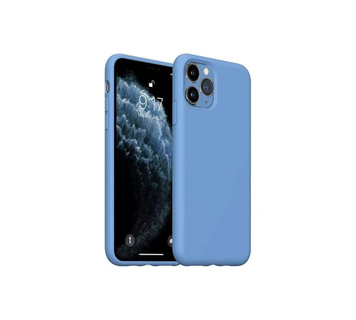 iPhone 11 Pro Max Kılıf Nano içi Kadife Silikon - Mavi