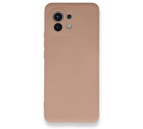 Xiaomi Mi 11 Kılıf Nano içi Kadife Silikon - Pudra Xiaomi Mi 11 Kılıf Nano içi Kadife Silikon - Pudra