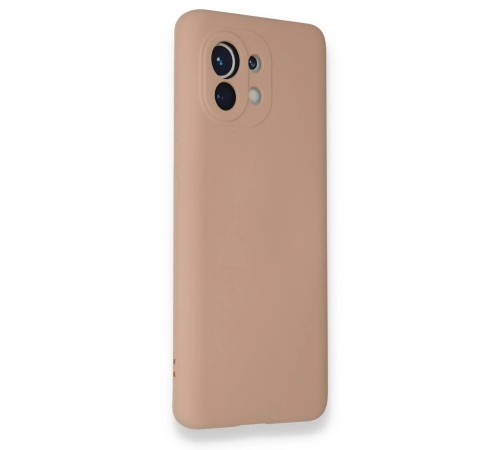 Xiaomi Mi 11 Kılıf Nano içi Kadife Silikon - Pudra Xiaomi Mi 11 Kılıf Nano içi Kadife Silikon - Pudra