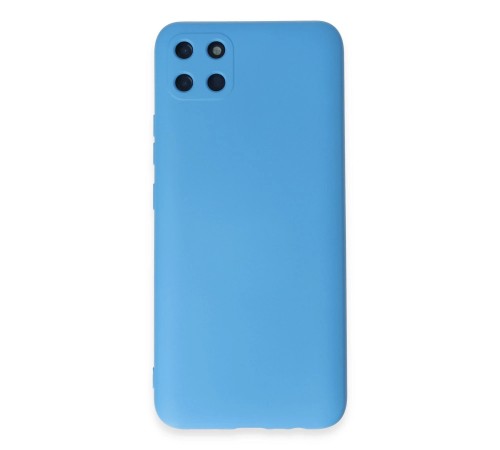 Realme C11 Kılıf Nano içi Kadife Silikon - Mavi Realme C11 Kılıf Nano içi Kadife Silikon - Mavi