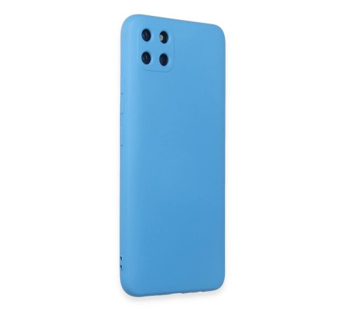 Realme C11 Kılıf Nano içi Kadife Silikon - Mavi Realme C11 Kılıf Nano içi Kadife Silikon - Mavi
