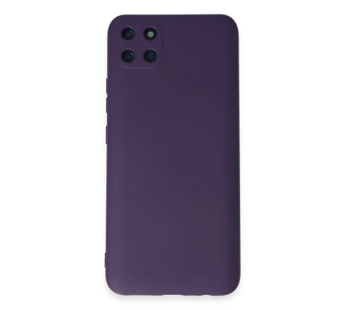 Realme C11 Kılıf Nano içi Kadife Silikon - Mor Realme C11 Kılıf Nano içi Kadife Silikon - Mor