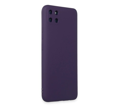 Realme C11 Kılıf Nano içi Kadife Silikon - Mor Realme C11 Kılıf Nano içi Kadife Silikon - Mor