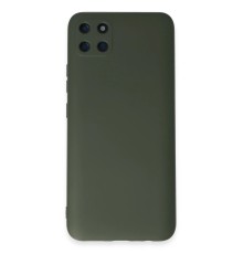 Realme C11 Kılıf Nano içi Kadife Silikon - Koyu Yeşil