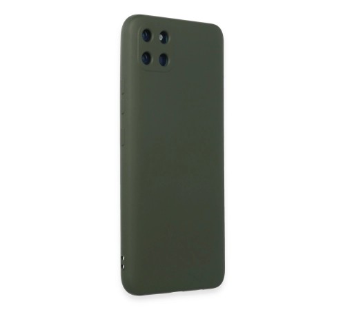 Realme C11 Kılıf Nano içi Kadife Silikon - Koyu Yeşil Realme C11 Kılıf Nano içi Kadife Silikon - Koyu Yeşil