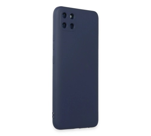 Realme C11 Kılıf Nano içi Kadife Silikon - Lacivert Realme C11 Kılıf Nano içi Kadife Silikon - Lacivert