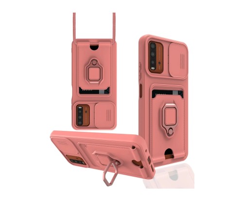 Xiaomi Redmi 9T Kılıf Zuma Kartvizitli Yüzüklü Silikon - Pembe Xiaomi Redmi 9T Kılıf Zuma Kartvizitli Yüzüklü Silikon - Pembe
