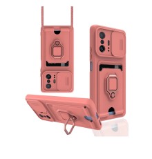 Xiaomi Mi 11T Pro Kılıf Zuma Kartvizitli Yüzüklü Silikon - Pembe